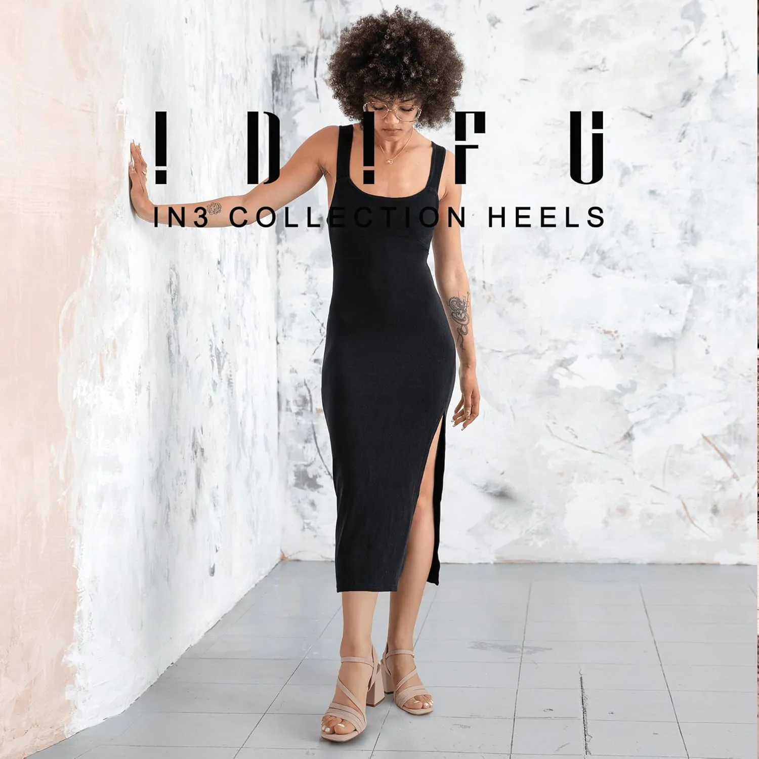 IDIFU IN3 Strappy Heels for Women Chunky Block Heels Square Toe Low Heels Wedding Prom Bride Bridal Party Dress Shoes for Women Comfortable Dressy Cute Trendy Heeled Sandals Short Thick Slingback Heels
