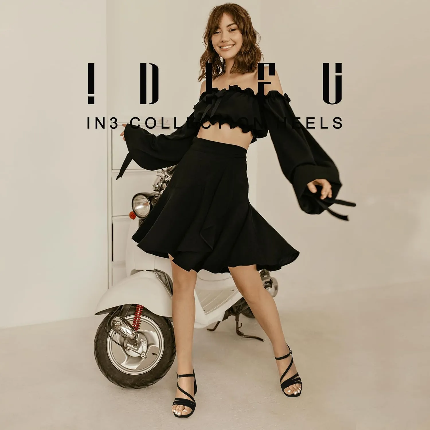 IDIFU IN3 Strappy Heels for Women Chunky Block Heels Square Toe Low Heels Wedding Prom Bride Bridal Party Dress Shoes for Women Comfortable Dressy Cute Trendy Heeled Sandals Short Thick Slingback Heels