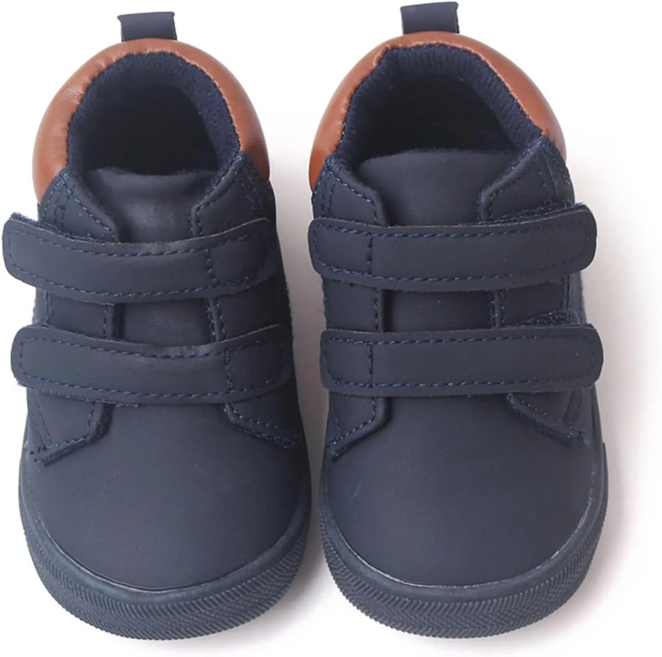 Infant Boys High-top Sneaker Cowboy Baby Brown Shoes Fashion Suede Leather Lace-Up Soft Flat Walking Ankle Boots