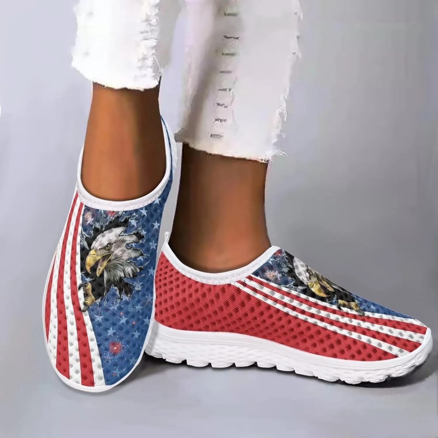 KEIAHUAN Trendy Running Shoes for Women Sneakers, Casual Lightweight Training Shoes Non-Slip Athletic Tennis Shoes