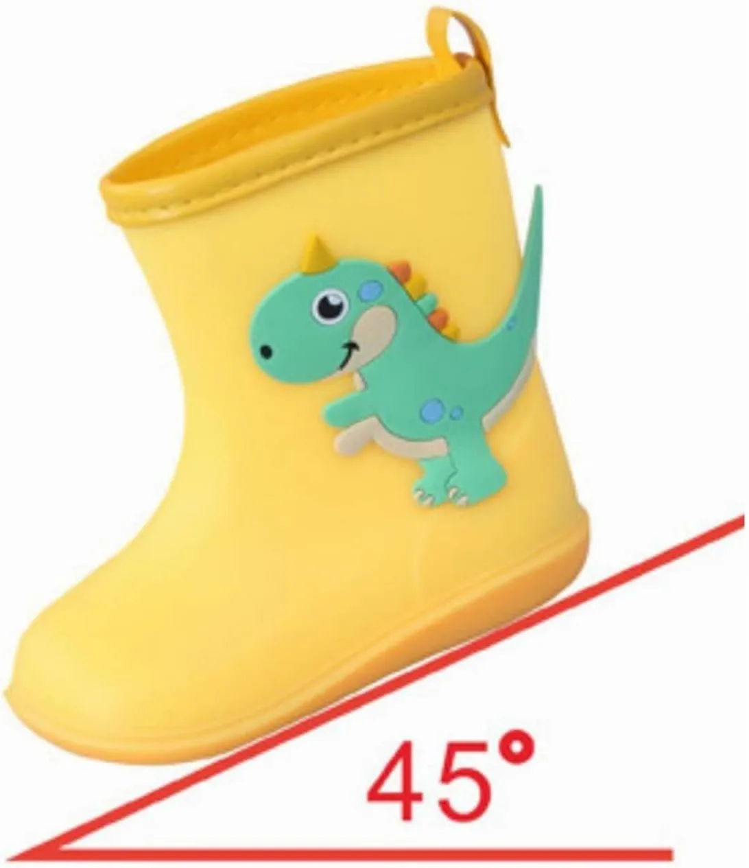 Kids Dinosaur Rain Boots for Boys Girls Cute Mud Boots Waterproof Toddler Lightweight Soft Easy On Rainboots