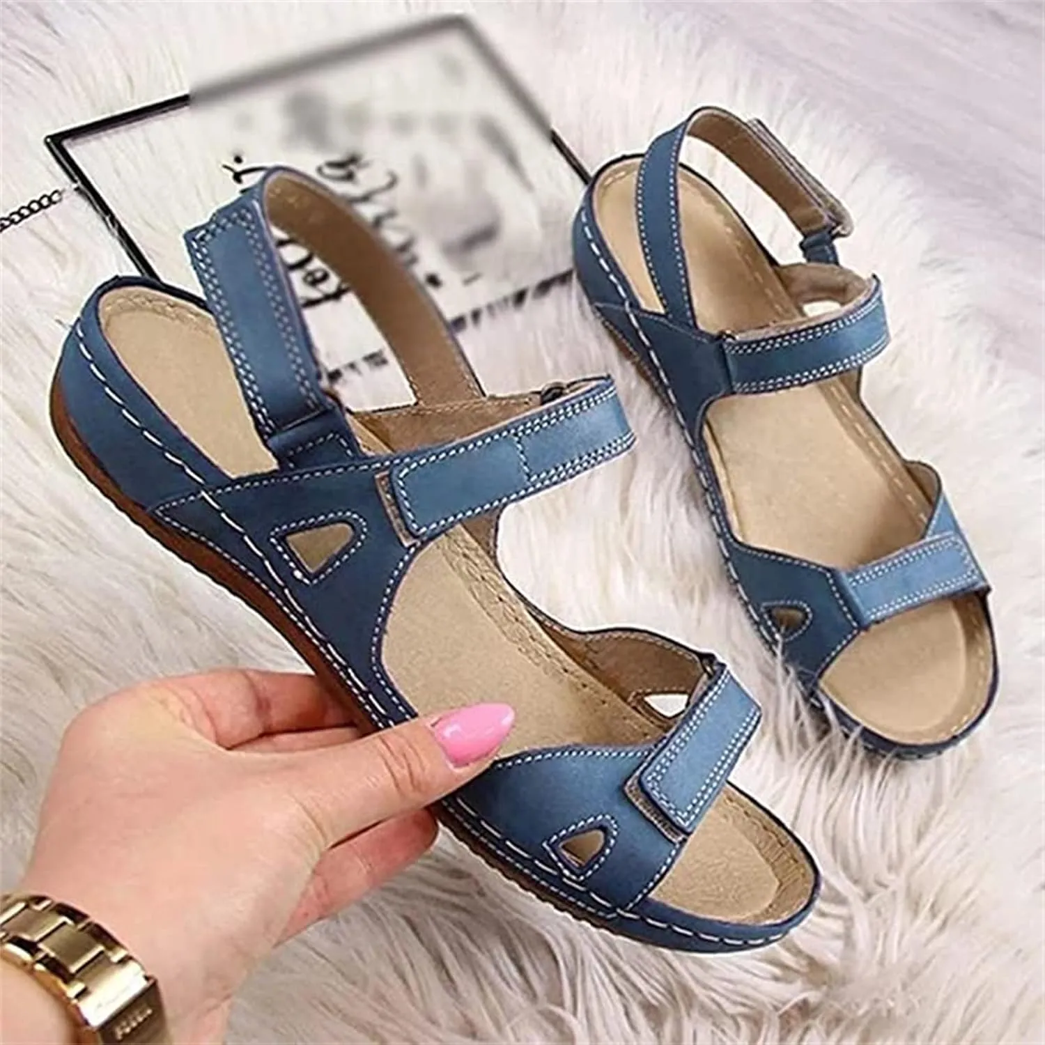 Lausiuoe Orthotic Dress Sandals For Women With Arch Support Comfortable Dressy Casual Summer Orthopedic Slides Walking Shoes