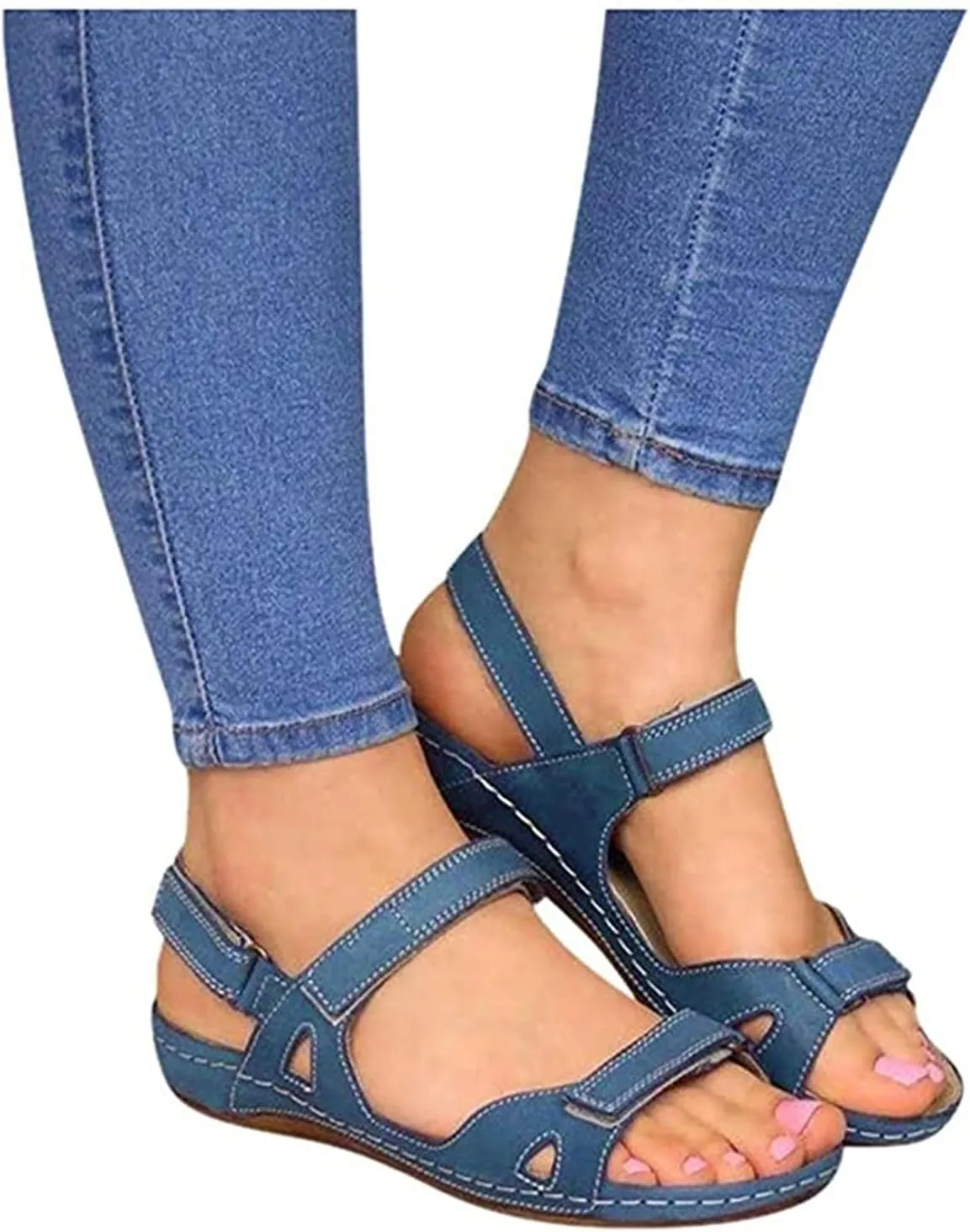Lausiuoe Orthotic Dress Sandals For Women With Arch Support Comfortable Dressy Casual Summer Orthopedic Slides Walking Shoes