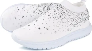 Lausiuoe Running Shoes For Women Arch Support Slip On Non Slip Walking Tennis Shoes Lightweight Workout Fashion Sneakers