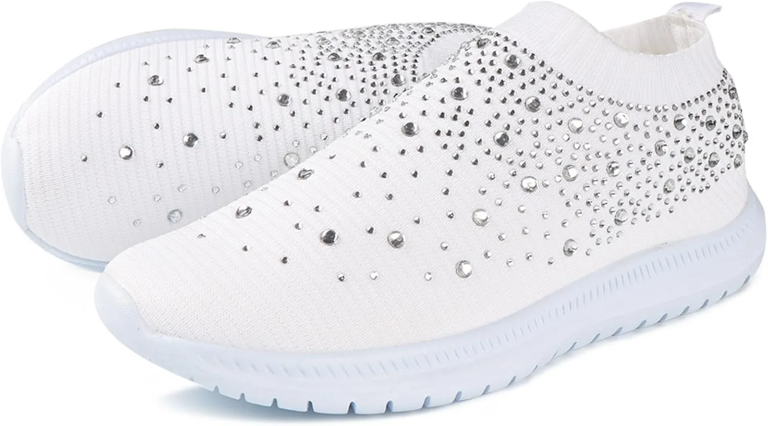 Lausiuoe Running Shoes For Women Arch Support Slip On Non Slip Walking Tennis Shoes Lightweight Workout Fashion Sneakers