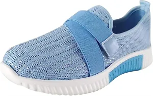 Lausiuoe Shoes For Women Slip On Sneakers Wide,Womens Walking Shoes Lightweight Running Shoes Womens Tennis Shoes Non Slip Breathable Mesh Air Cushion Sneakers for Gym Workout Sports