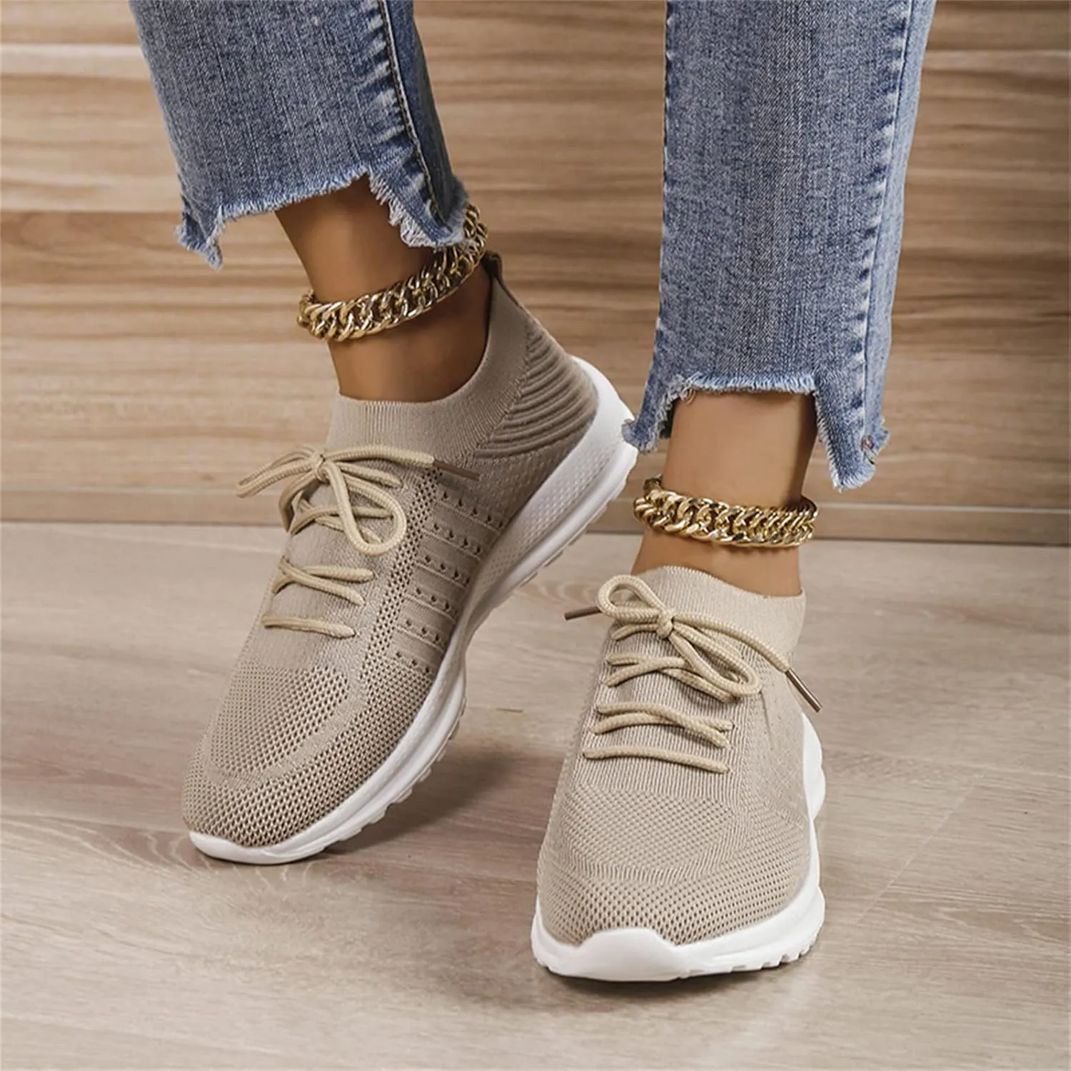 Lausiuoe Shoes For Women Sneakers Wide Width Walking Shoes Comfort Light Weight Mesh Non Slip Work Running Tennis Shoes