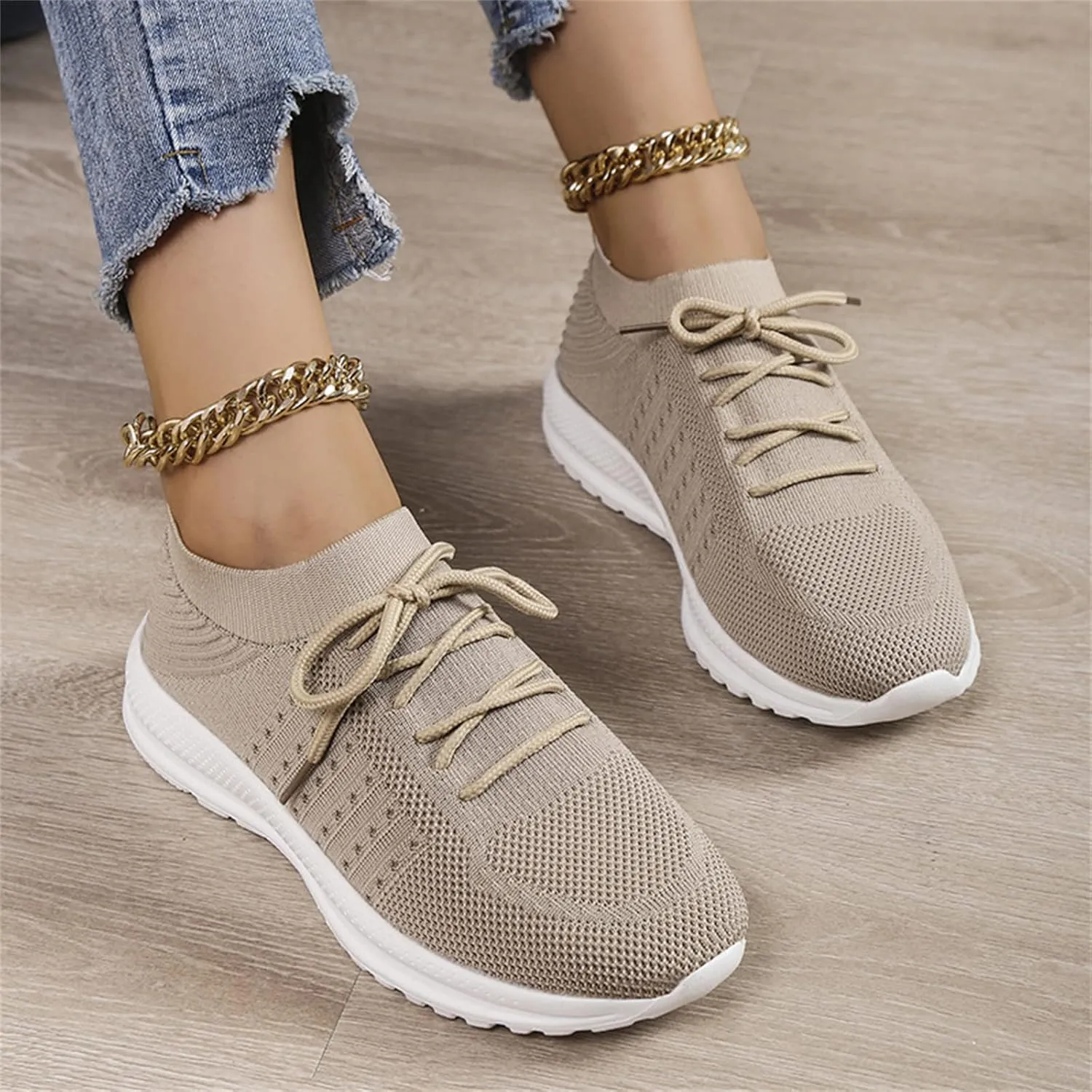Lausiuoe Shoes For Women Sneakers Wide Width Walking Shoes Comfort Light Weight Mesh Non Slip Work Running Tennis Shoes