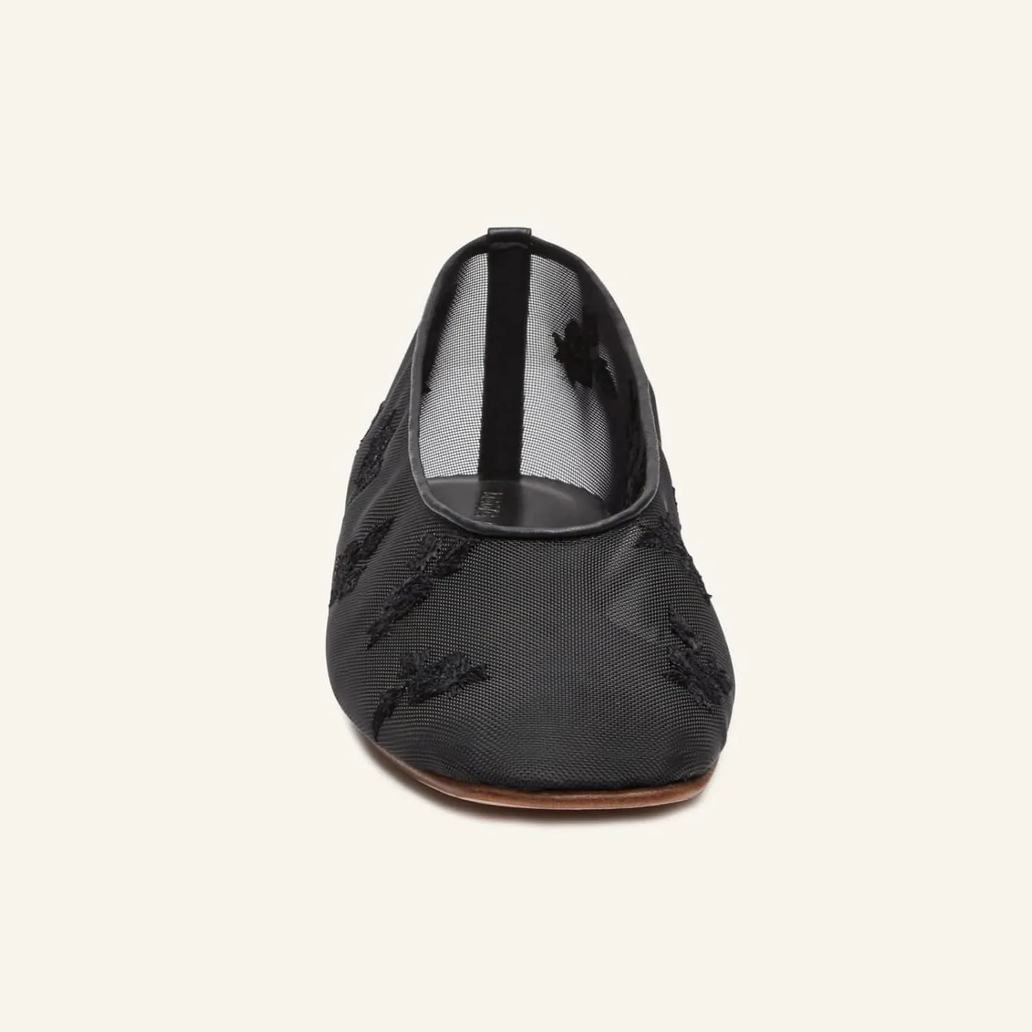 MAVMAX Mesh Ballet Flats for Women Floral Embroiderd Slip On Tulle Ballerina Csual Round Toe Comfortable Mary Jane Flats Daily Work Dress Shoes