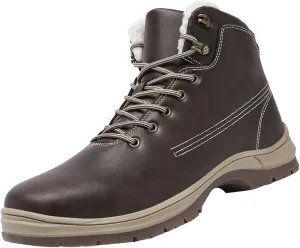 Men Work Boots Soft Toe Hiking Sneakers with Warm Fur Lining Safety Shoes for Women Comfortable Waterproof Outdoor Shoes Lightweight Anti Slip Hike Grounded Footwear