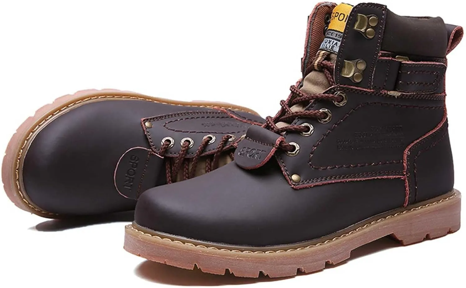 Men Work Boots Steel Toe Hiking Sneakers Fur Lined Ankle Boot Women Safety Toe Shoes Business Casual Lightweight Outdoor Botas Mid Ankle Work Casual Hike Grounded Footwear