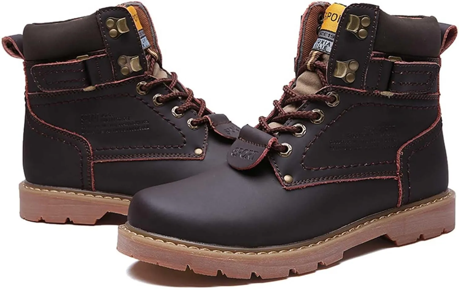 Men Work Boots Steel Toe Hiking Sneakers Fur Lined Ankle Boot Women Safety Toe Shoes Business Casual Lightweight Outdoor Botas Mid Ankle Work Casual Hike Grounded Footwear