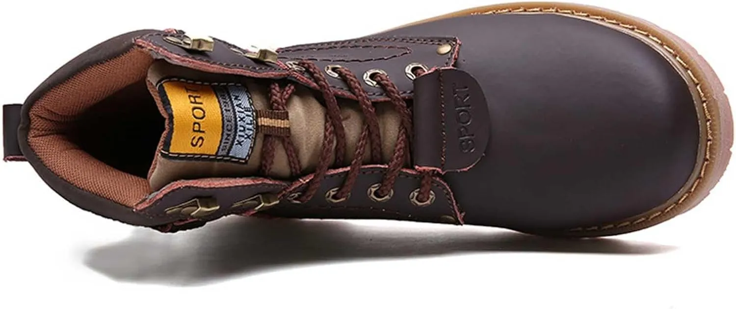 Men Work Boots Steel Toe Hiking Sneakers Fur Lined Ankle Boot Women Safety Toe Shoes Business Casual Lightweight Outdoor Botas Mid Ankle Work Casual Hike Grounded Footwear