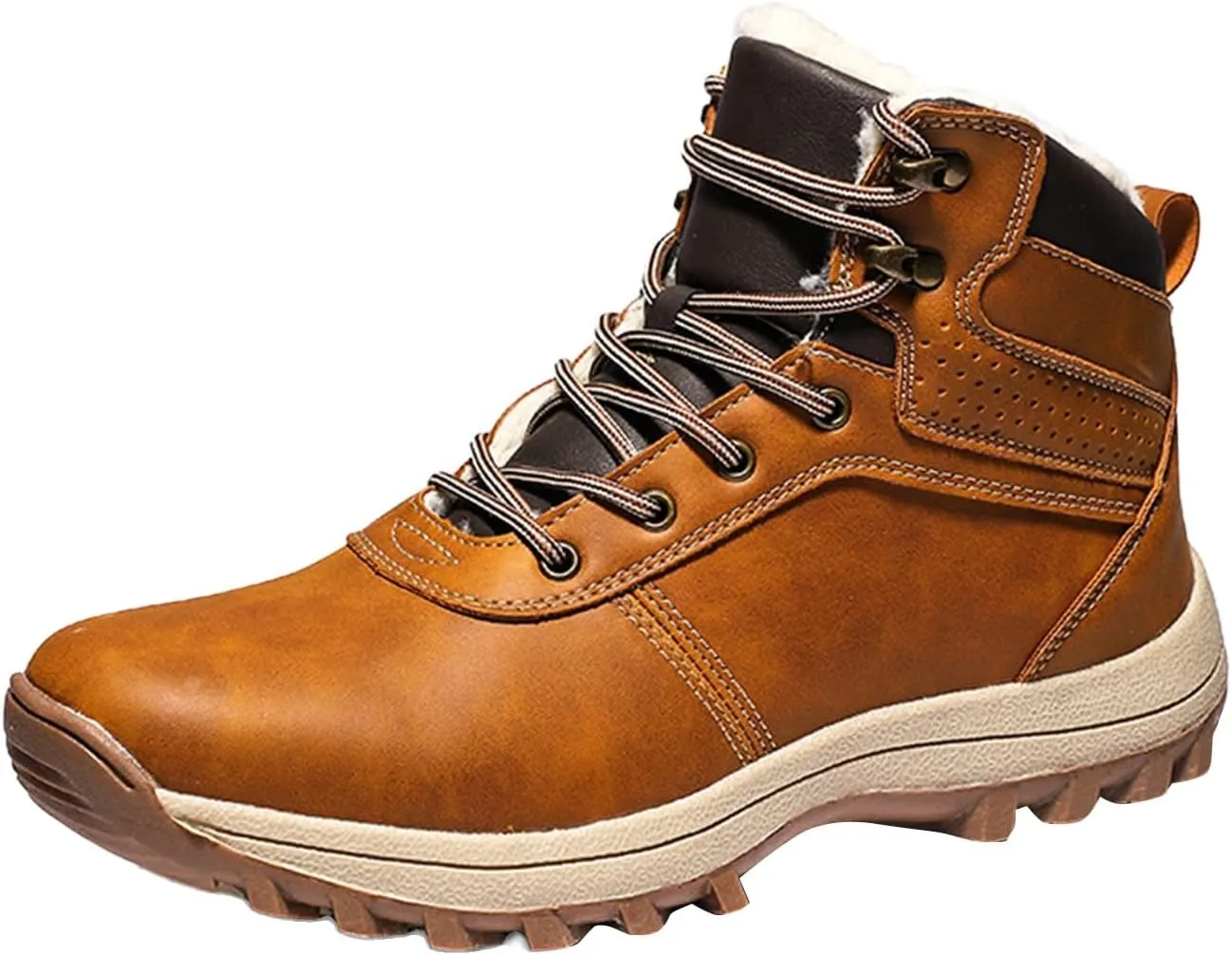 Men's Work Boots Steel Toe Hiking Sneakers Fur Lined Ankle Boot Women Workout Shoes Composite Toe Wide Outdoor Shoes Slip on Loafers Hike Grounded Footwear