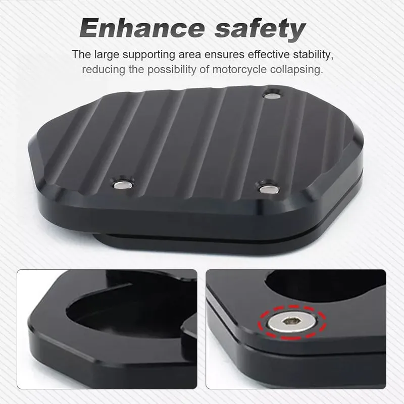 Motorcycle Foot Side Stand Pad Plate Kickstand