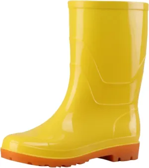 NLOMOCT Womens Rain Boots Size 11 Women's Ankle Rain Boot Waterproof Short Chelsea Booties Anti Slip Ankle rain Shoes and Outdoor Work Shoes 03 Yellow