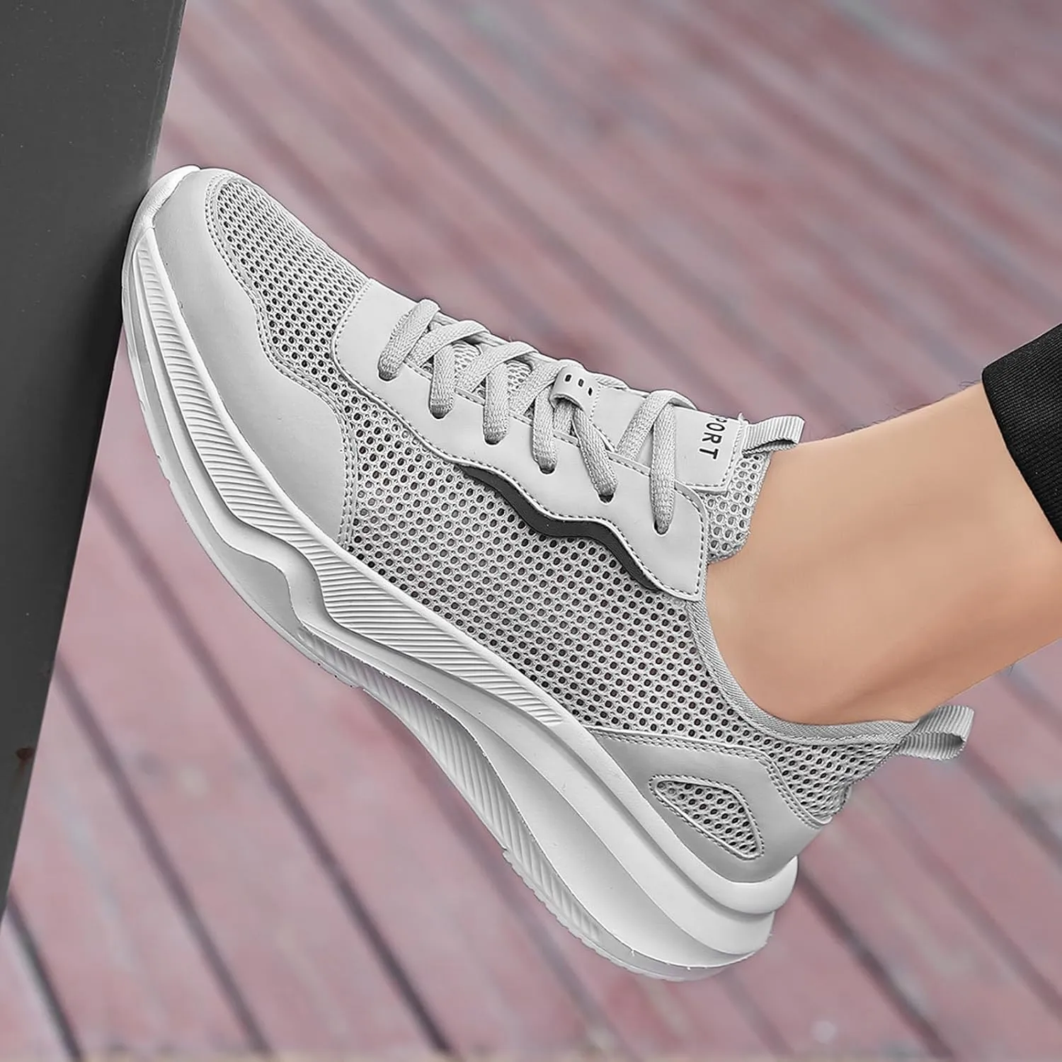 Non Slip Work Sport Shoes for Men Lightweight Sport Gym Jogging Walking Sneaker Men's Comfortable Canvas Shoes
