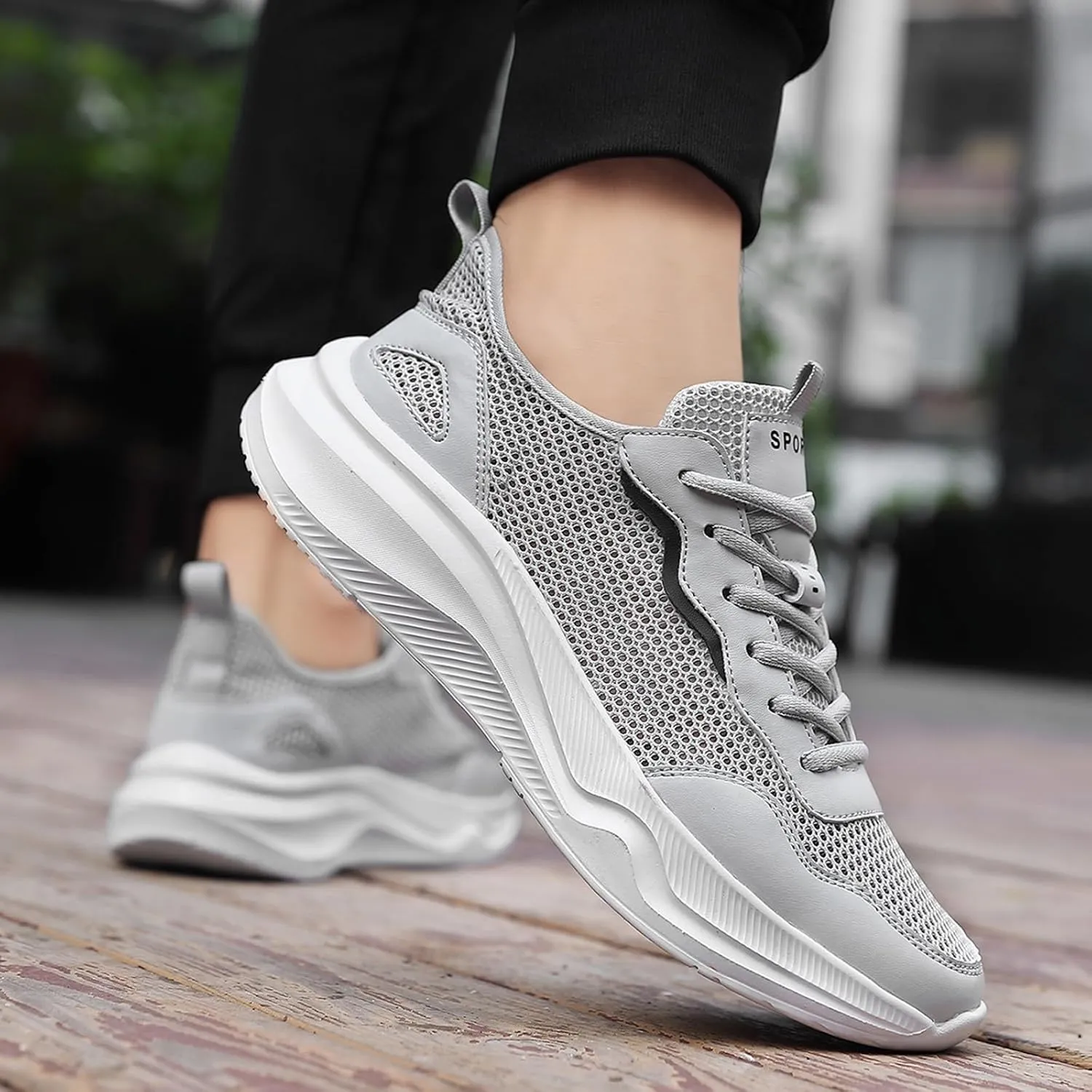 Non Slip Work Sport Shoes for Men Lightweight Sport Gym Jogging Walking Sneaker Men's Comfortable Canvas Shoes