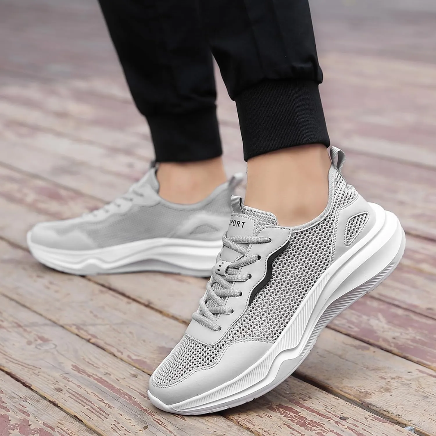Non Slip Work Sport Shoes for Men Lightweight Sport Gym Jogging Walking Sneaker Men's Comfortable Canvas Shoes