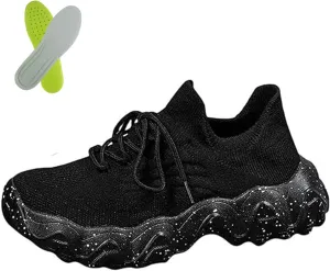 Nurse Babe Tennis Shoes Women, Ortho Pro Womens Classic Knit on Feet Breathable Mesh Orthopedic Sneakers, Non-Slip Lightweight Casual Lace Up Athletic Running Shoes