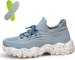 Nurse Babe Tennis Shoes Women, Ortho Pro Womens Classic Knit on Feet Breathable Mesh Orthopedic Sneakers, Non-Slip Lightweight Casual Lace Up Athletic Running Shoes