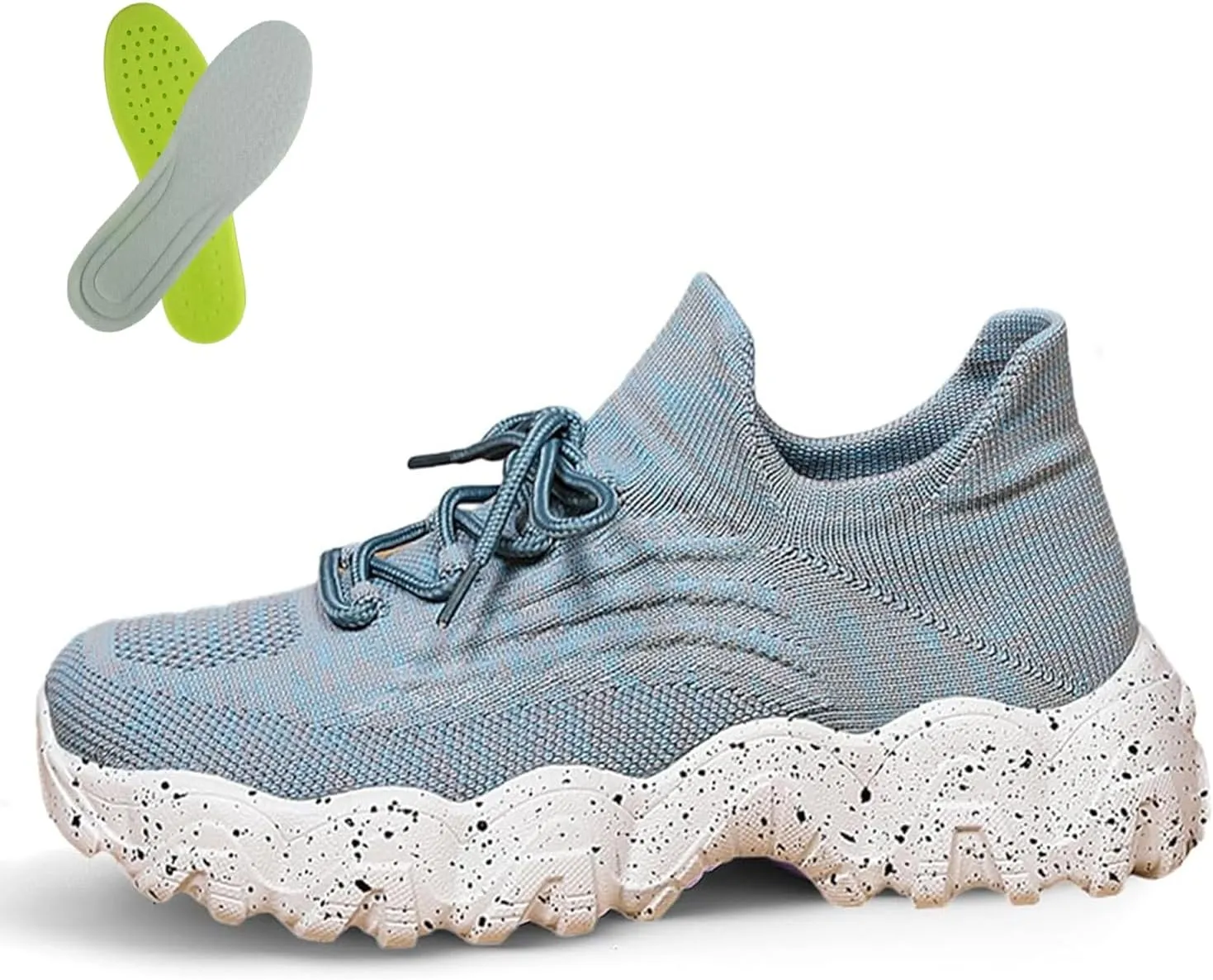 Nurse Babe Tennis Shoes Women, Ortho Pro Womens Classic Knit on Feet Breathable Mesh Orthopedic Sneakers, Non-Slip Lightweight Casual Lace Up Athletic Running Shoes
