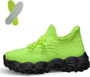 Nurse Babe Tennis Shoes Women, Ortho Pro Womens Classic Knit on Feet Breathable Mesh Orthopedic Sneakers, Non-Slip Lightweight Casual Lace Up Athletic Running Shoes