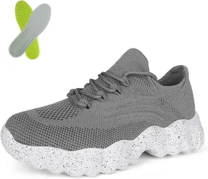 Nurse Babe Tennis Shoes Women, Ortho Pro Womens Classic Knit on Feet Breathable Mesh Orthopedic Sneakers, Non-Slip Lightweight Casual Lace Up Athletic Running Shoes