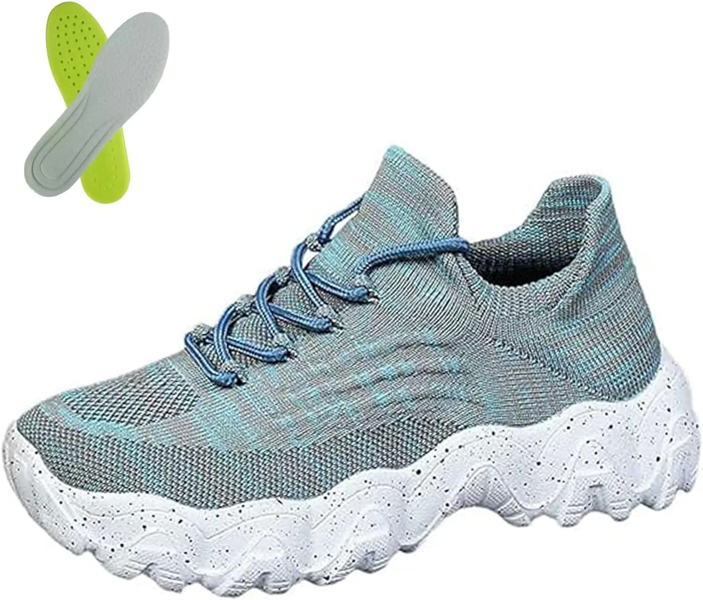 Nurse Babe Tennis Shoes Women, Ortho Pro Womens Classic Knit on Feet Breathable Mesh Orthopedic Sneakers, Non-Slip Lightweight Casual Lace Up Athletic Running Shoes