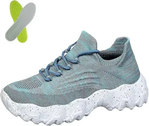 Nurse Babe Tennis Shoes Women, Ortho Pro Womens Classic Knit on Feet Breathable Mesh Orthopedic Sneakers, Non-Slip Lightweight Casual Lace Up Athletic Running Shoes