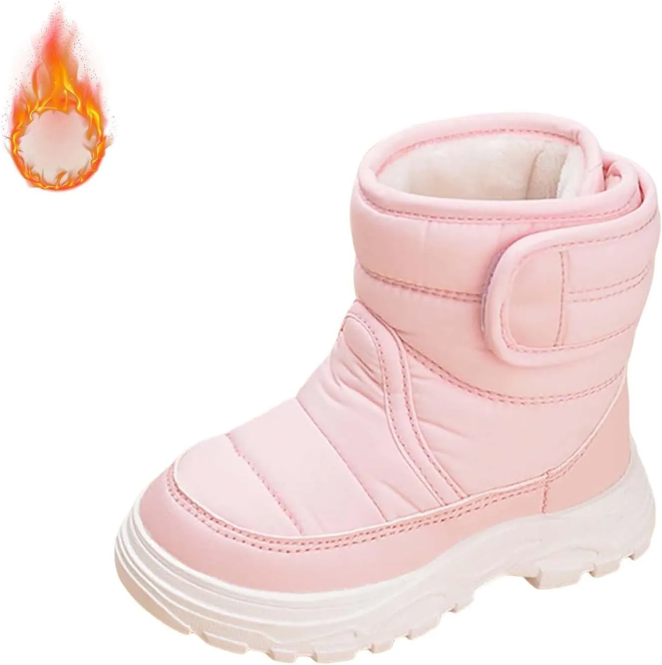 Open Toe Fuzzy Snow Booties For Boys Kids Winter Ski Shoes Toddler Fleece Breathable Sport Boots Fashion Non Slip Warm