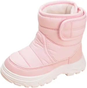 Open Toe Fuzzy Snow Booties For Boys Kids Winter Ski Shoes Toddler Fleece Breathable Sport Boots Fashion Non Slip Warm