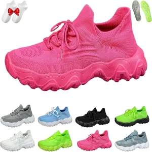 Ortho Pro Women's Breathable Mesh Orthopedic Sneakers, Non-Slip Work Shoes for Women, Lace-Up, Flat Heel, Round Toe, Casual, Running, Jogging, Adult, US Size