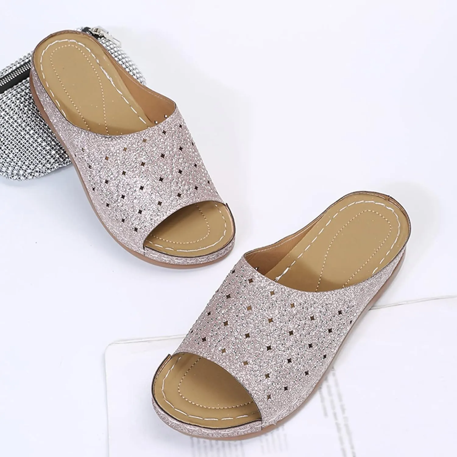 Orthopedic Flip Flops for Women Adjustable Arch Support Sandals Thick Cushion Yoga Mat Recovery Footwear Plantar Fasciitis Comfortable