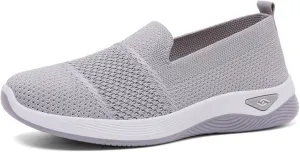 Orthopedic Shoes for Women Non-Slip Arch Support Slip on Shoes Go Walking Slip on Diabetic Foam Shoe Breathable Soft Comfort Wear Arch Support Sneakers Athletic Walking Sneaker