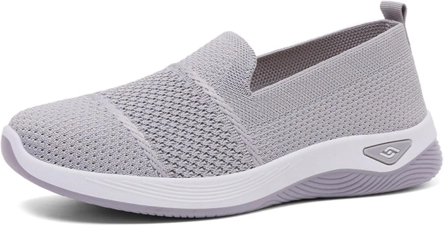 Orthopedic Shoes for Women Non-Slip Arch Support Slip on Shoes Go Walking Slip on Diabetic Foam Shoe Breathable Soft Comfort Wear Arch Support Sneakers Athletic Walking Sneaker