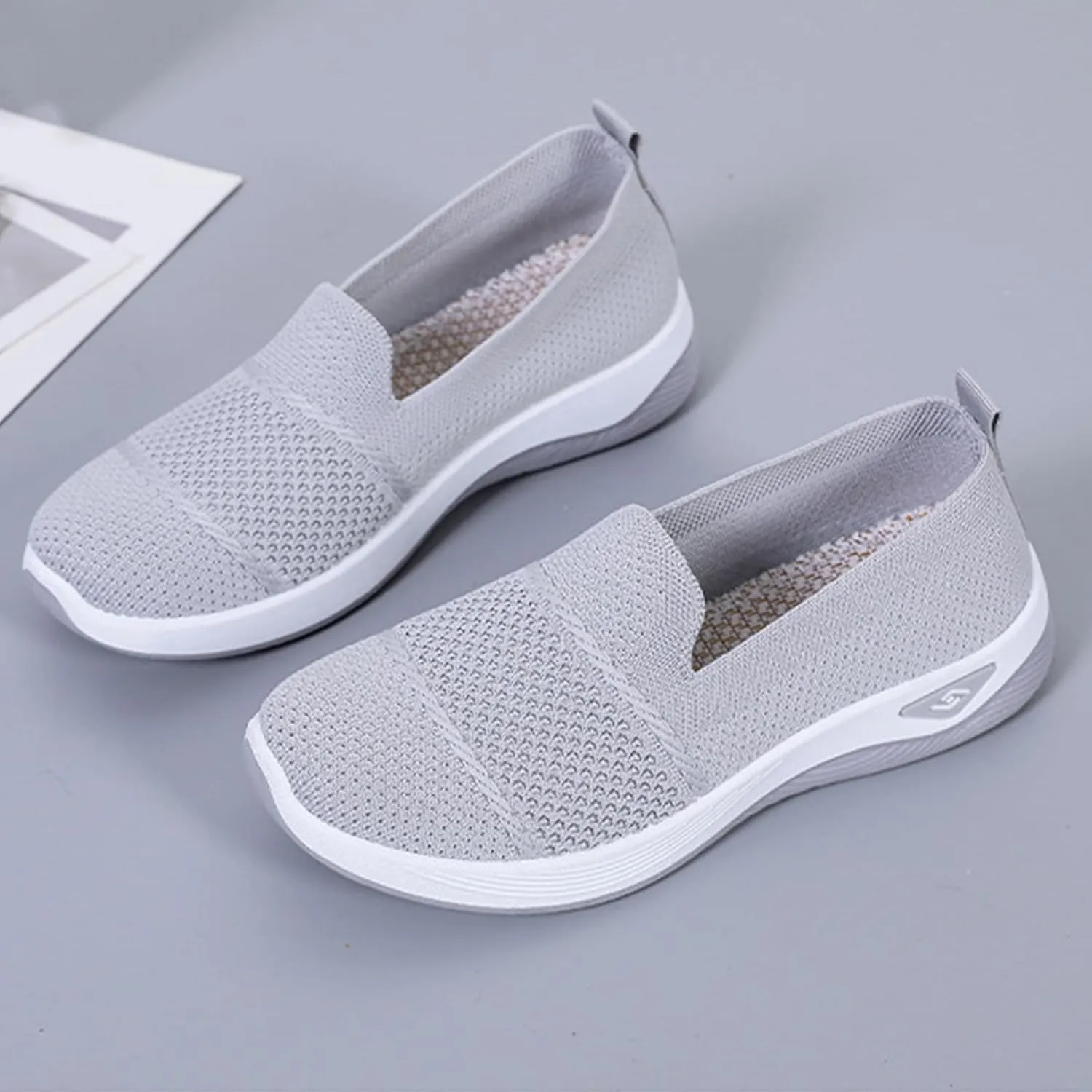 Orthopedic Shoes for Women Non-Slip Arch Support Slip on Shoes Go Walking Slip on Diabetic Foam Shoe Breathable Soft Comfort Wear Arch Support Sneakers Athletic Walking Sneaker