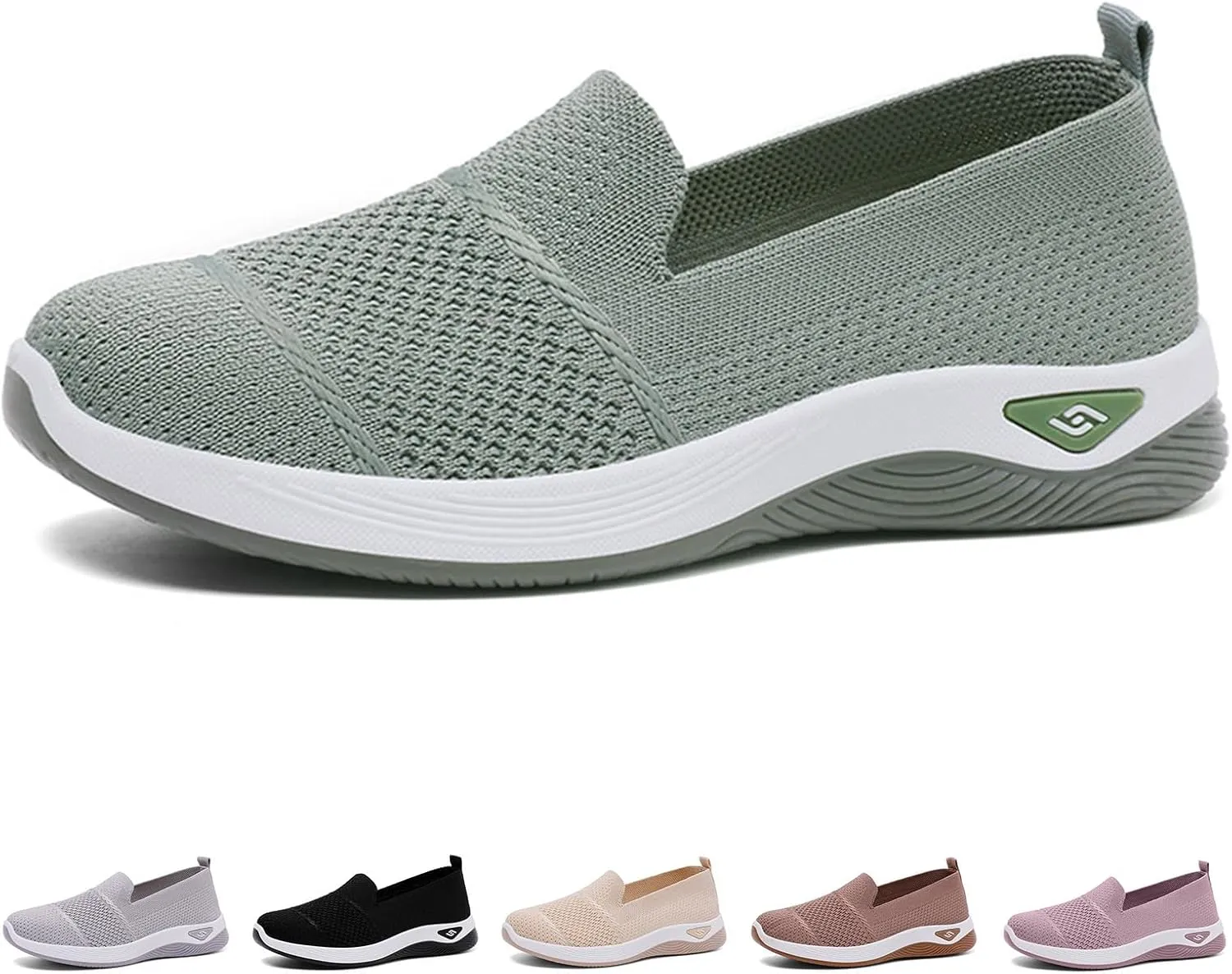 Orthopedic Shoes for Women Non-Slip Arch Support Slip on Shoes Go Walking Slip on Diabetic Foam Shoe Breathable Soft Comfort Wear Arch Support Sneakers Athletic Walking Sneaker