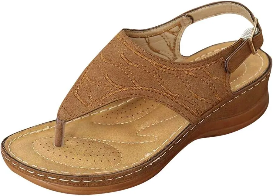 Orthopedic Slippers with Back Strap for Women Orthopedic Women's Flip Flops Summer Sandals Arch Support Orthopedic Arch Support Flip Flops for Women Light Weight Plantar Fasciitis Womens Sandals