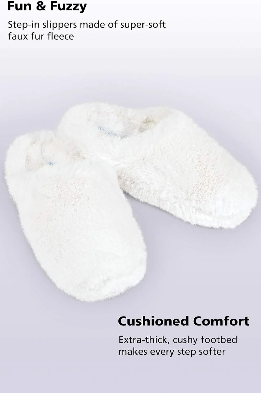 PajamaGram Women's Slippers - Womens Fluffy Slippers