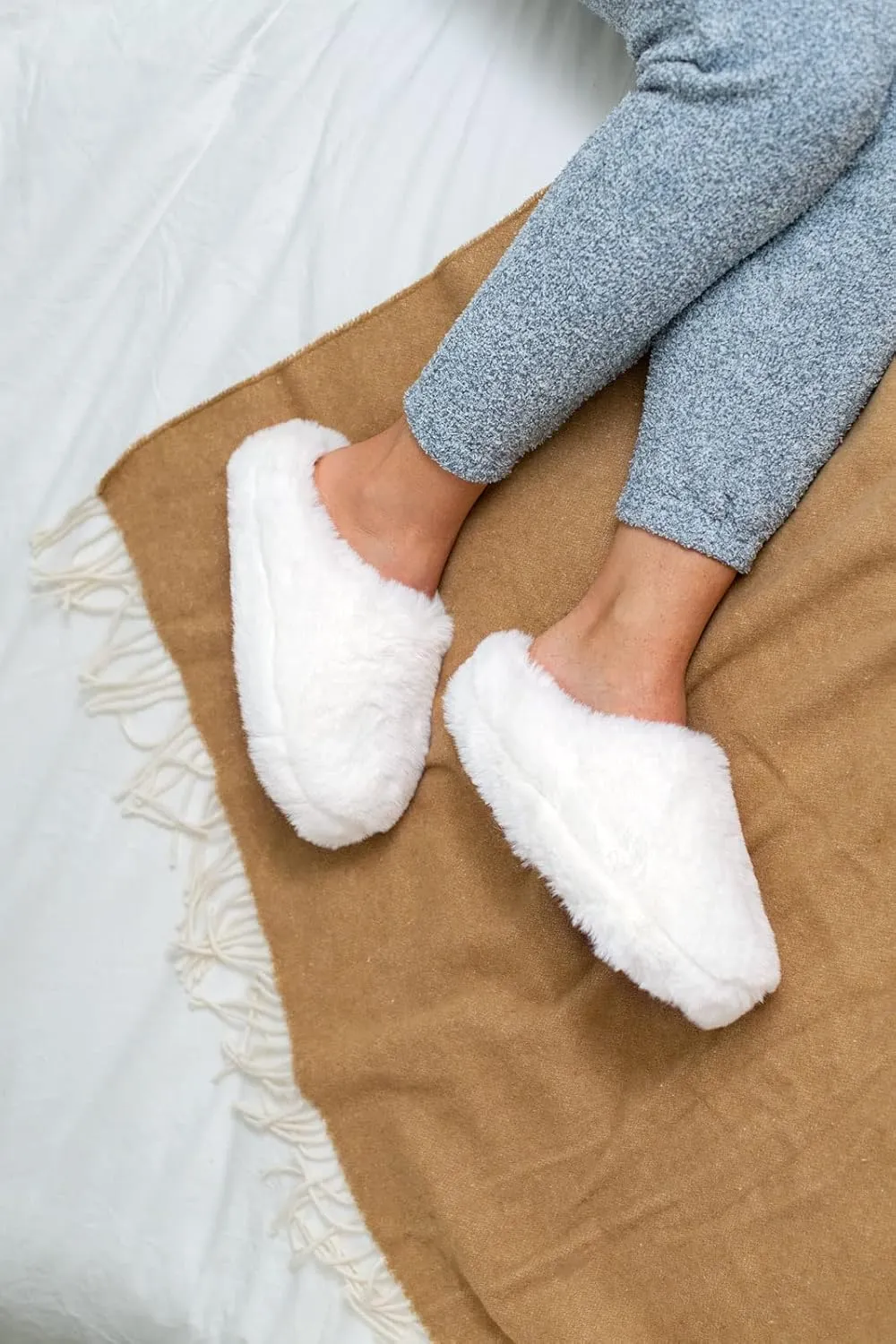 PajamaGram Women's Slippers - Womens Fluffy Slippers