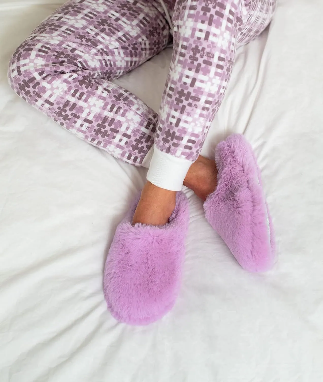 PajamaGram Women's Slippers - Womens Fluffy Slippers