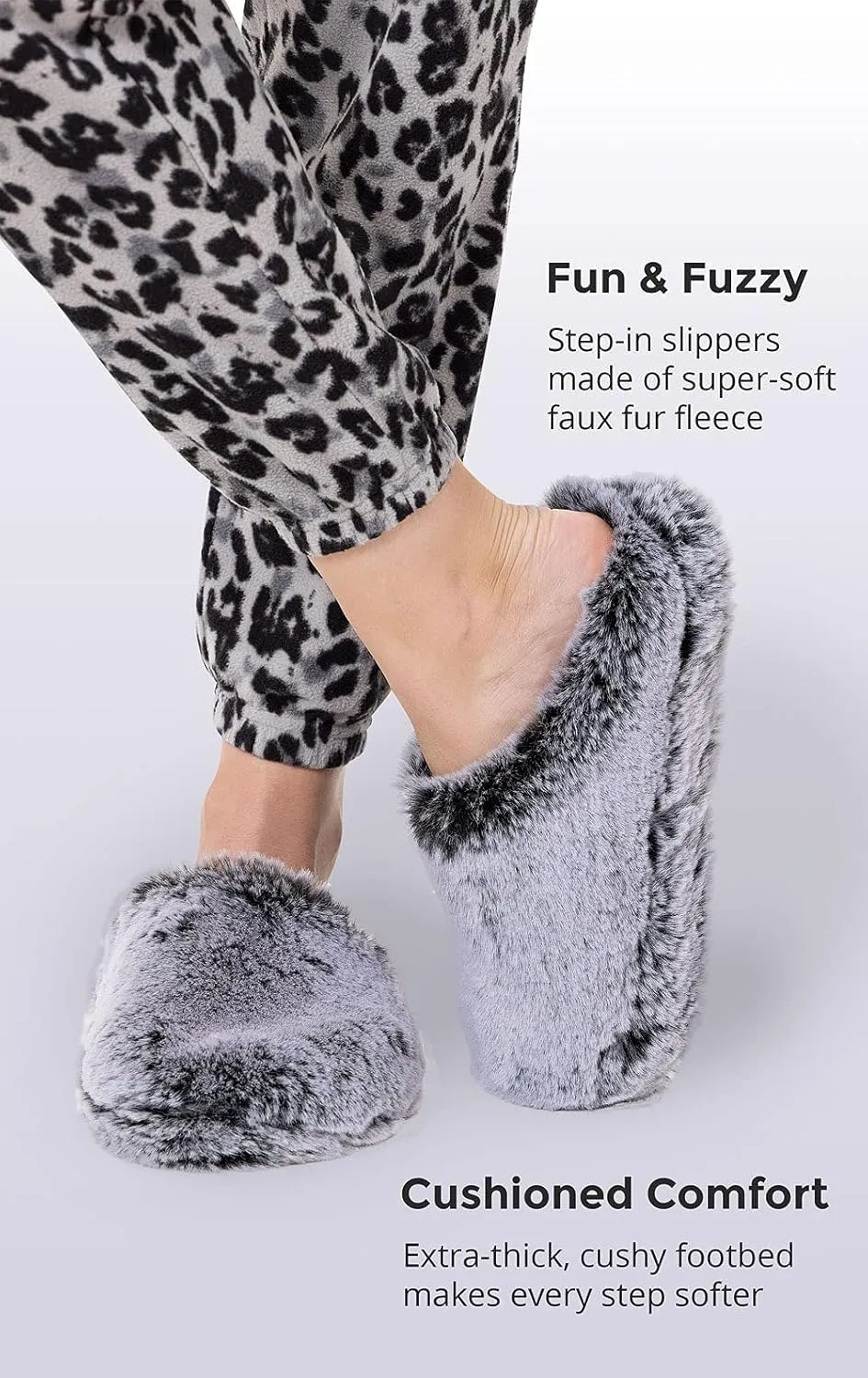 PajamaGram Women's Slippers - Womens Fluffy Slippers