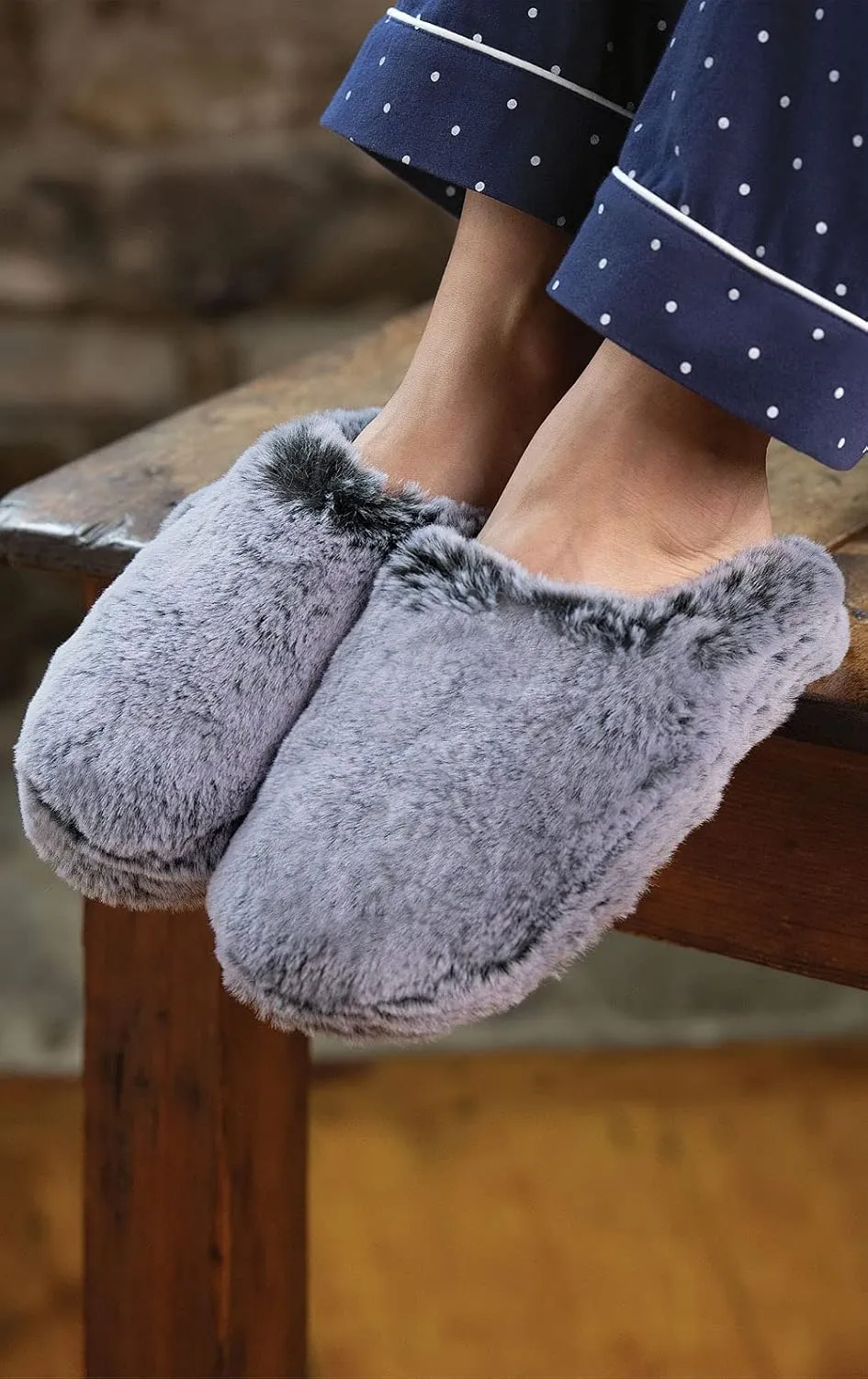 PajamaGram Women's Slippers - Womens Fluffy Slippers