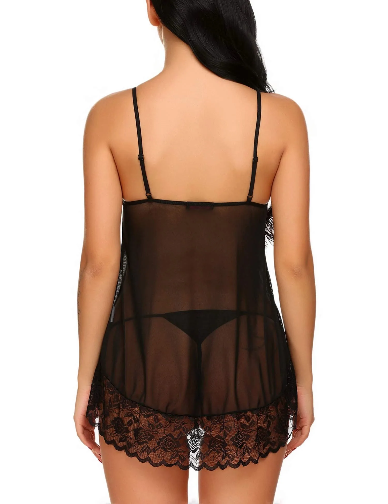 Pink Glow Lace Babydoll