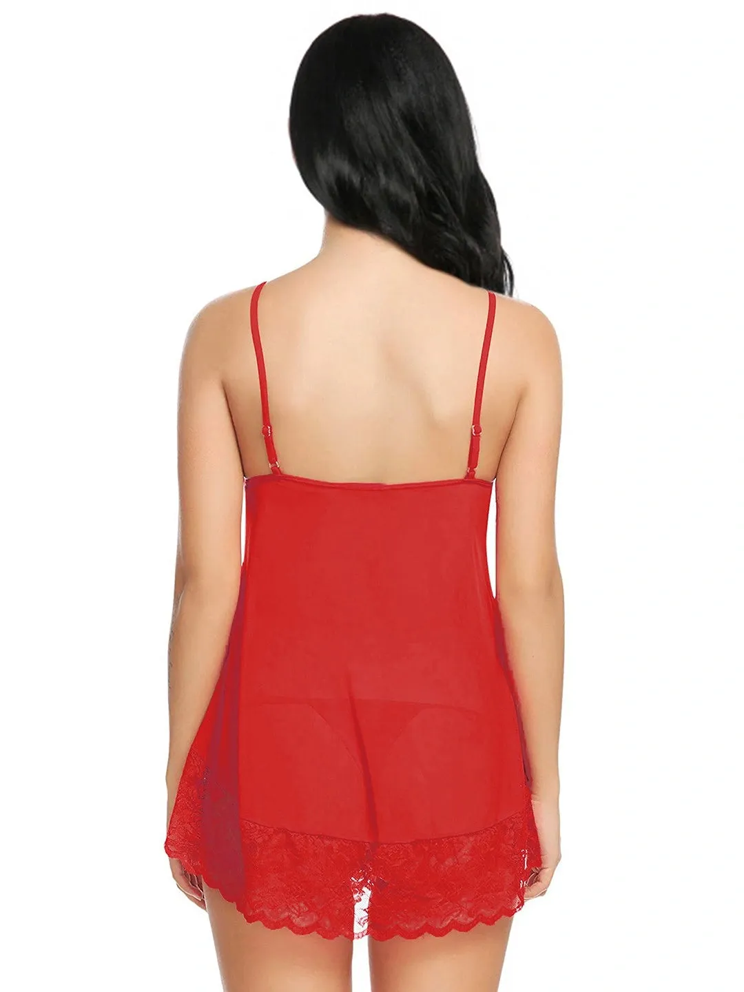 Pink Glow Lace Babydoll