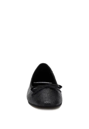 Rag & Co Paper Rings Raffia Ballet Flats