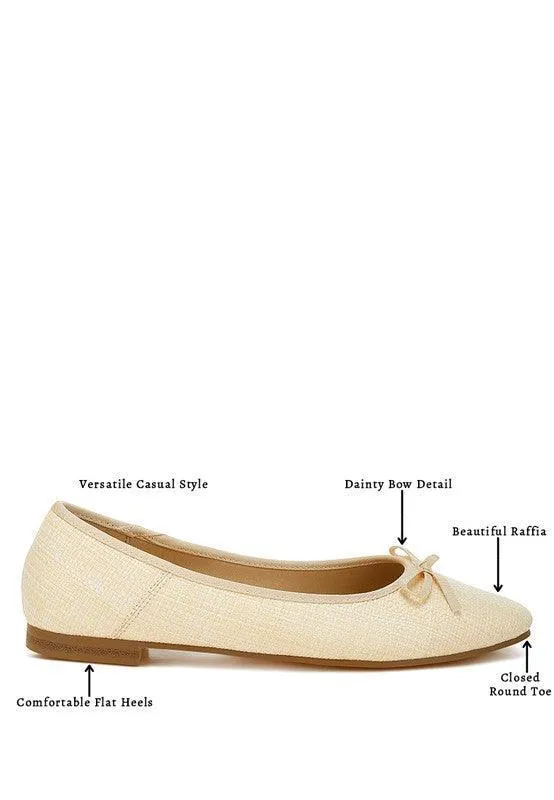 Rag & Co Paper Rings Raffia Ballet Flats