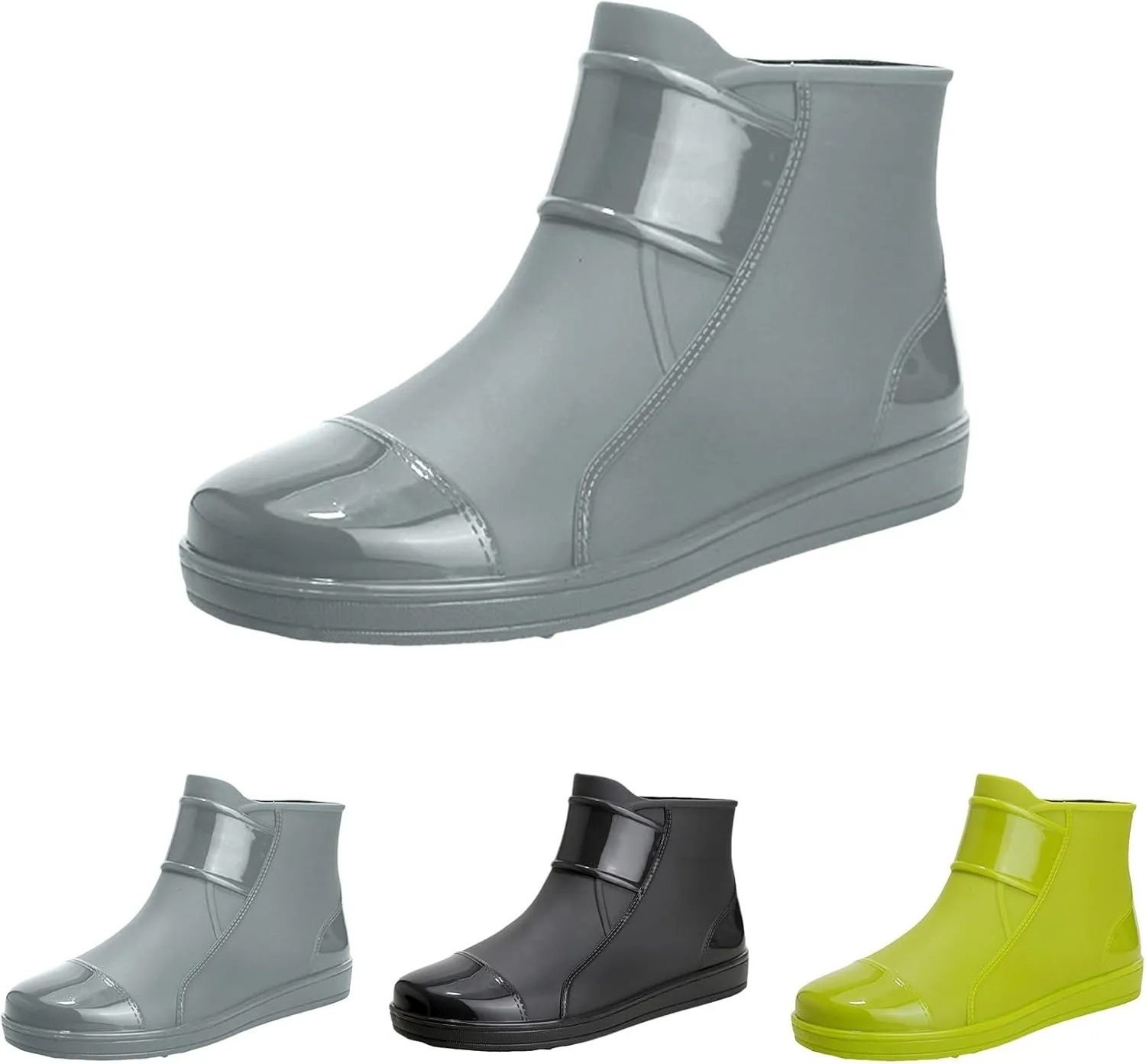 Rain Boots for Women Ankle Mid Calf Rain Boots For Women Waterproof Garden Shoes Anti-Slipping Rainboots for Ladies
