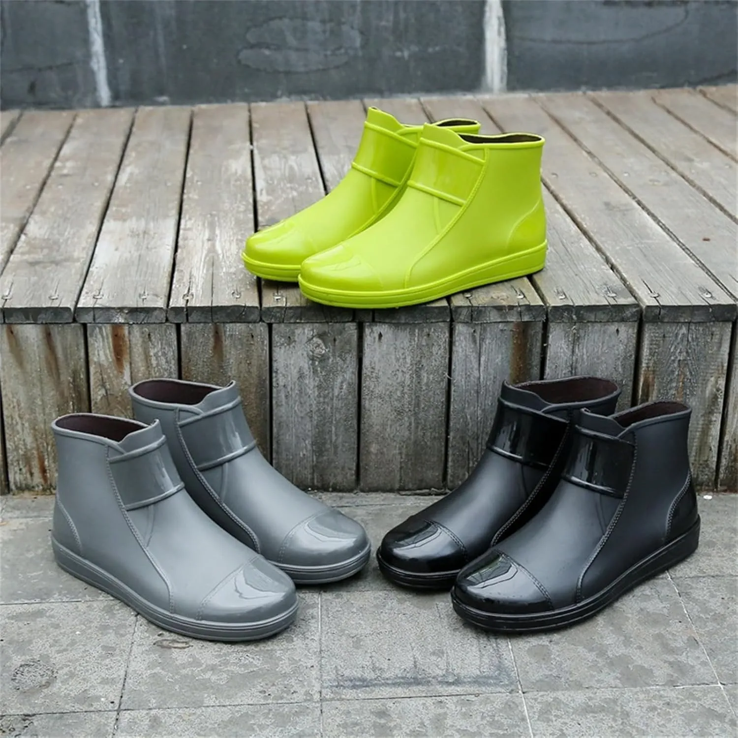 Rain Boots for Women Ankle Mid Calf Rain Boots For Women Waterproof Garden Shoes Anti-Slipping Rainboots for Ladies